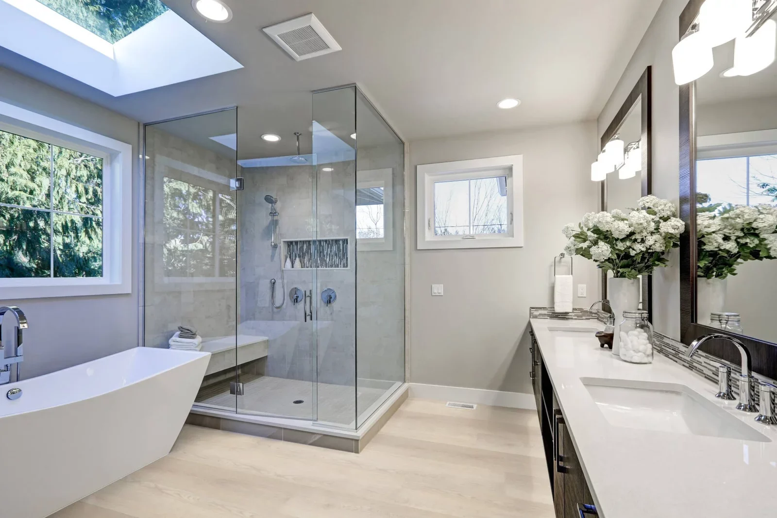 click vinyl flooring in a bathroom