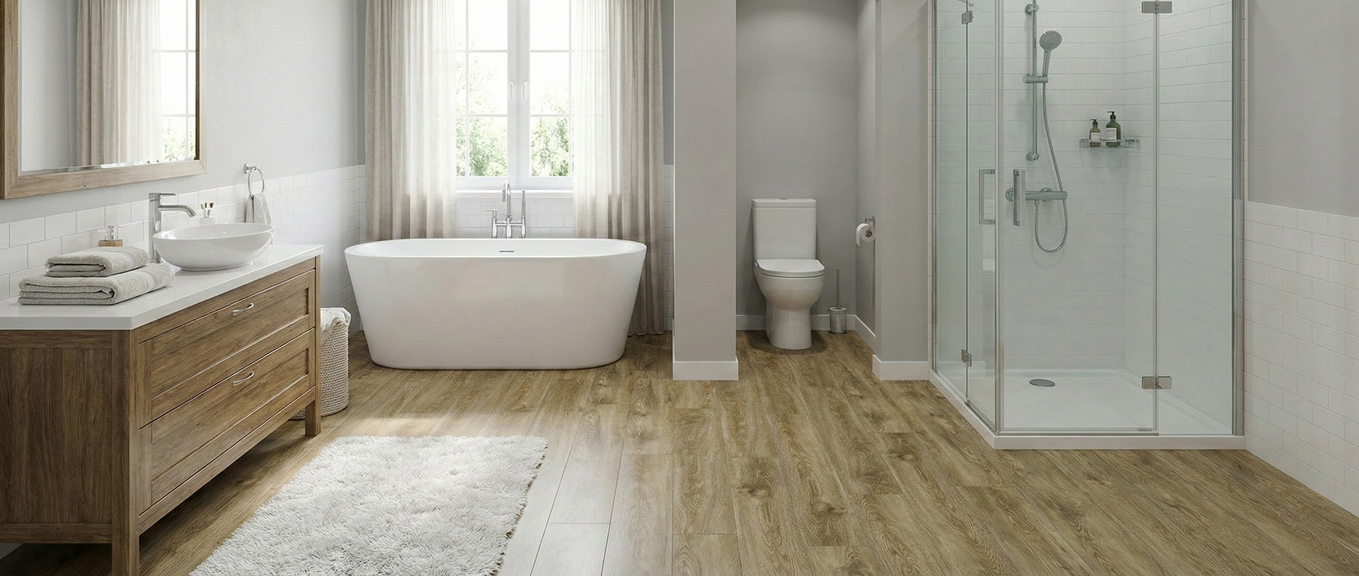 Vinyl click flooring bathroom