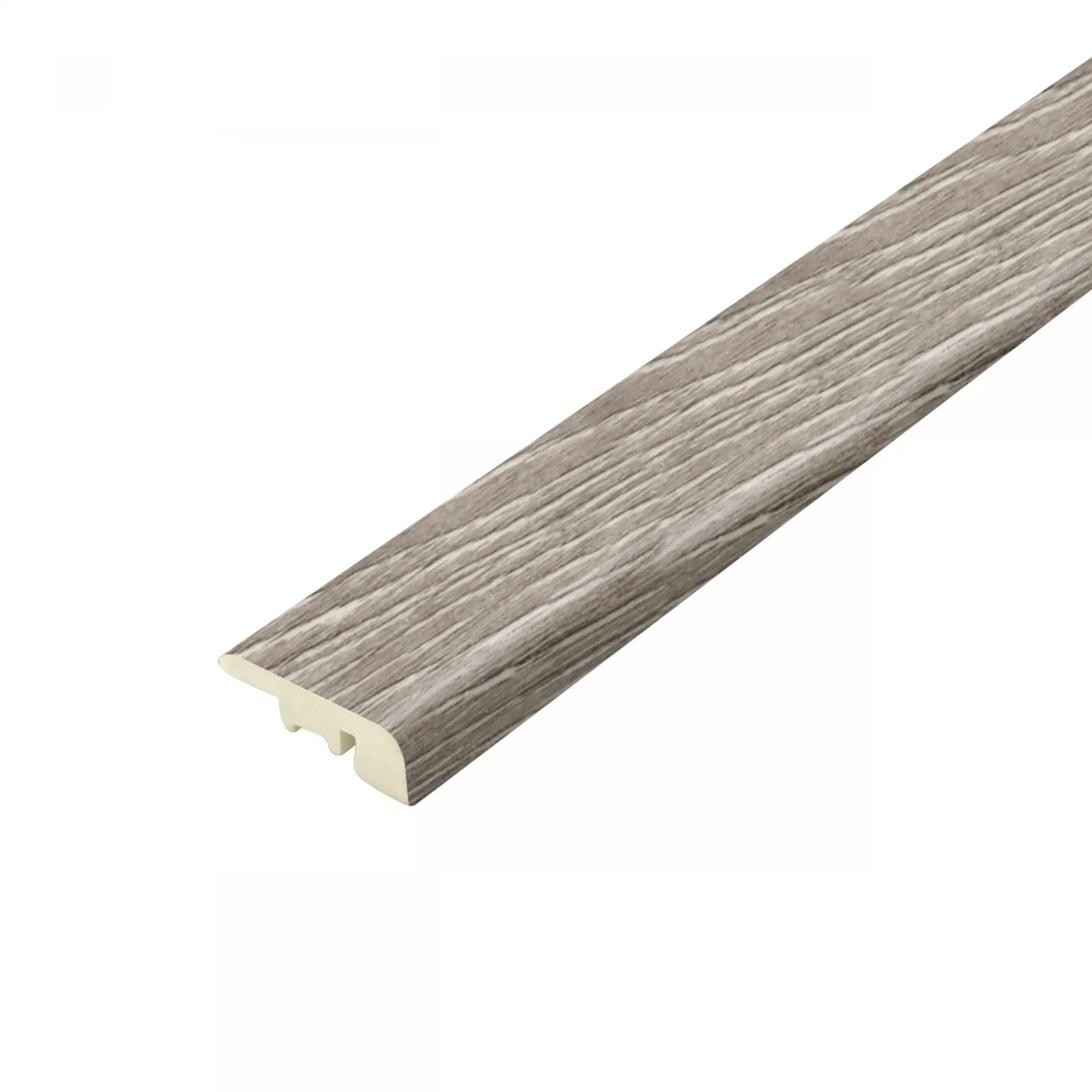 Pro-Tek C706 Regents Grey End Profile - A close-up of the Regents Grey End Profile, highlighting the precise and neat finishing details for the edges of the flooring installation.