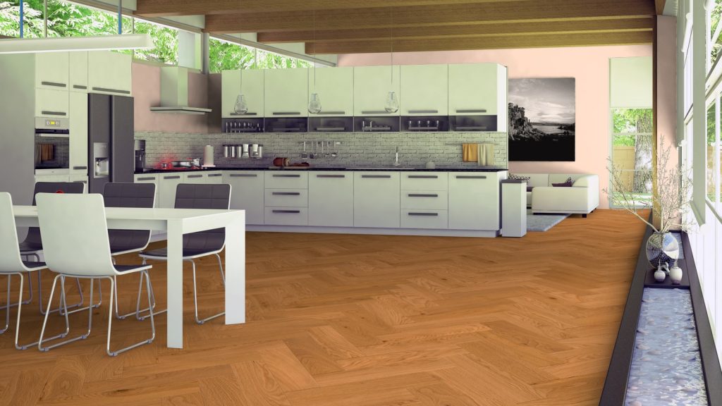 The Herringbone Kitchen Floor Trend