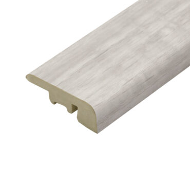 Pro-Tek™ Flooring's LP10 Alfie Grey End Profile featuring a sleek grey finish. Designed for smooth transitions between floor levels, this end profile highlights a modern, minimalist aesthetic with durable construction.