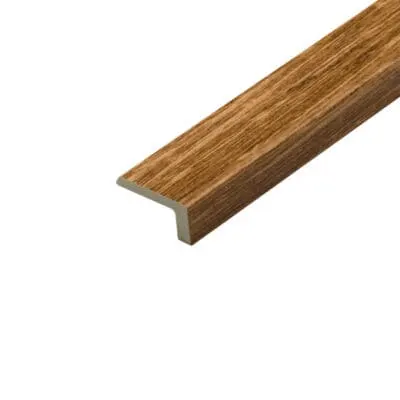 A close-up of the Chelsea Oak L-Shape Profile, displaying a natural oak finish with visible grain details. This L-shaped profile is designed for stair nosings or edge transitions, adding warmth and rustic charm to flooring.