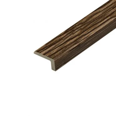 A close-up view of the Highgate Mocha L-Shape Profile, featuring a rich mocha-brown colour. The L-shape design adds a sophisticated and warm touch to stair nosings or edge transitions, blending seamlessly with darker flooring.
