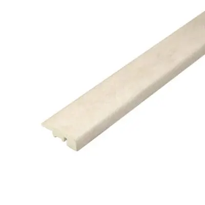 Ivory Travertine End Profile: An image showcasing an ivory travertine end profile, characterized by its creamy white tones and subtle veining, adding elegance to flooring transitions.