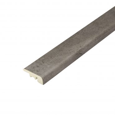 Smoke Travertine End Profile: A view of a smoke travertine end profile, featuring its smoky gray hues and unique veining, adding a contemporary flair to flooring transitions.