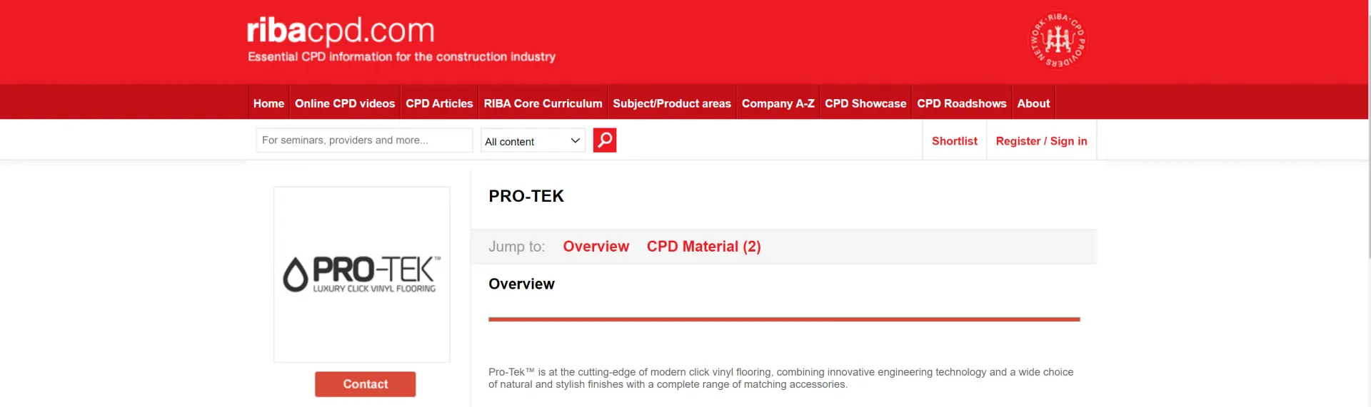 RIBA CPD network