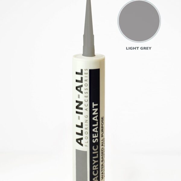 AIA sealant colour swatches showcasing the light grey sealant, a subtle and modern tone. The swatch highlights the smooth finish, perfect for contemporary flooring and neutral interiors.