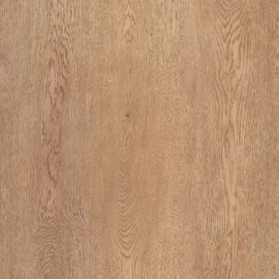 A close-up image of a Pro-Tek™ flooring plank placed under natural lighting, revealing the fine wood grain details, subtle colour variations, and the smooth, protective surface finish.